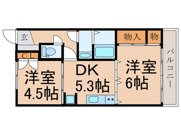 セラ若宮の物件間取画像